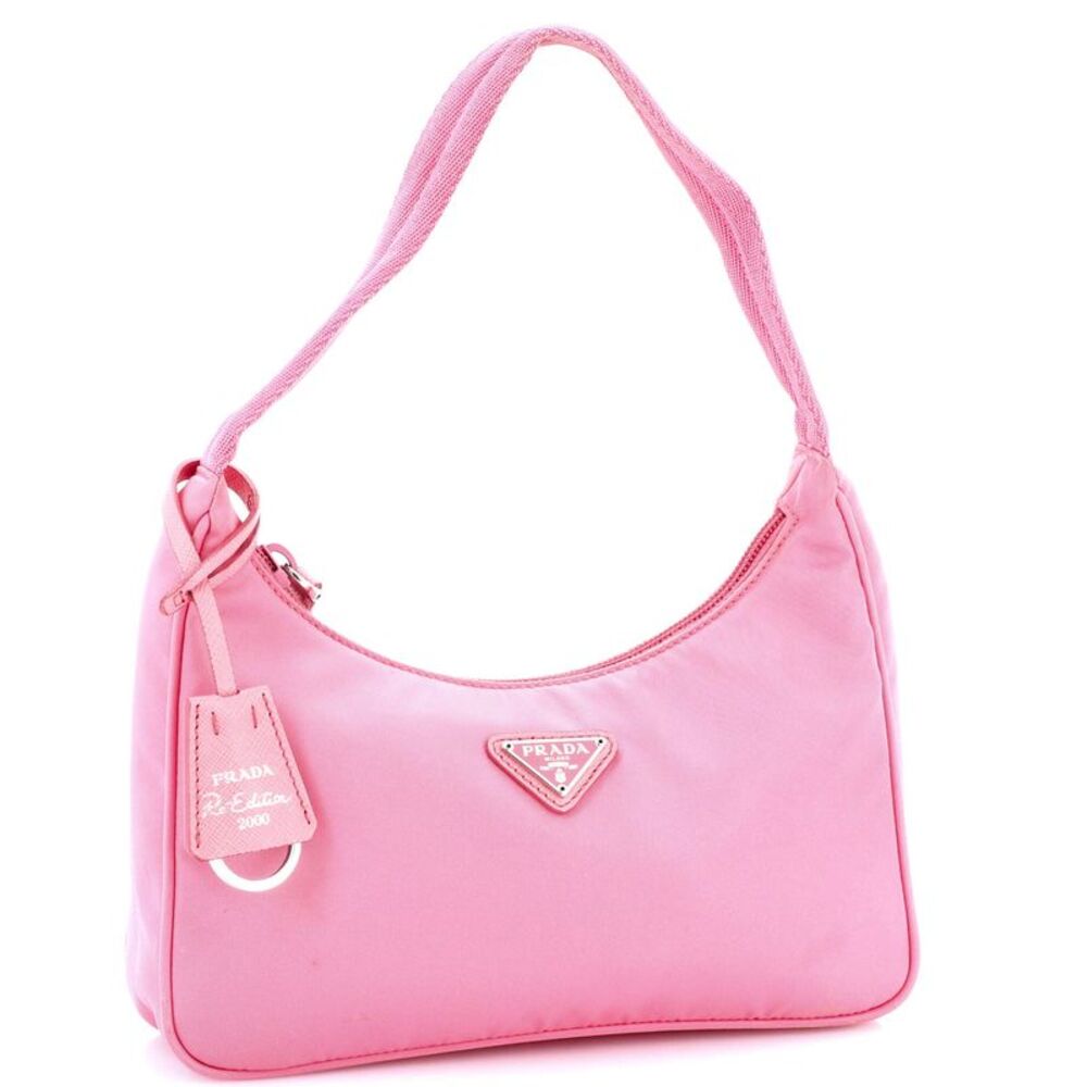 Prada Re-Edition 2000 Hobo Tessuto Mini Pink - Picture 2 of 7